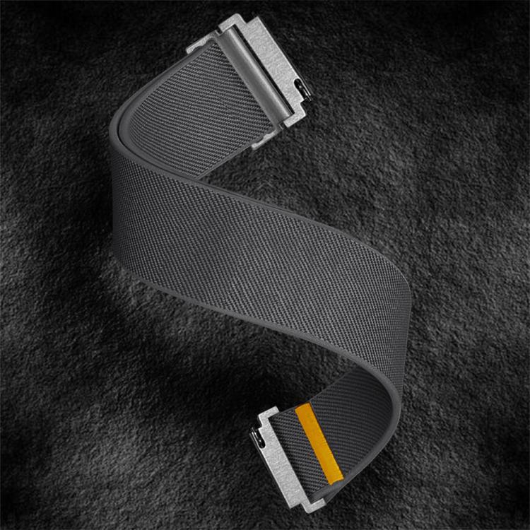 18mm Adjustable Single Loop Elastic Nylon Watch Band(Gray)