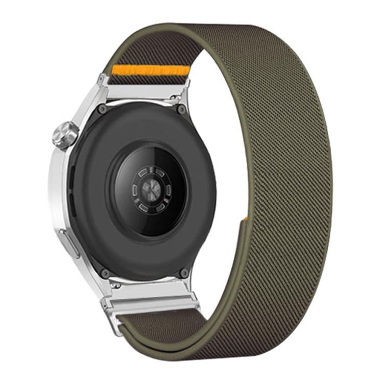 18mm Adjustable Single Loop Elastic Nylon Watch Band(Army Green)