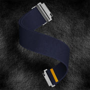 18mm Adjustable Single Loop Elastic Nylon Watch Band(Dark Blue)