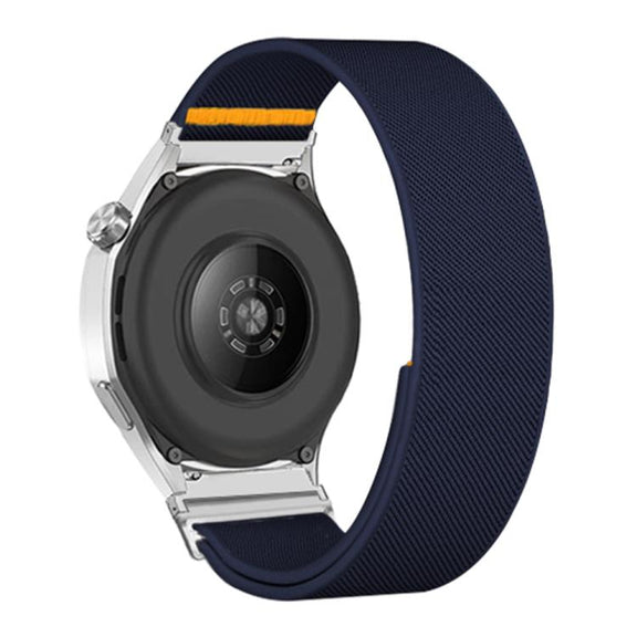 18mm Adjustable Single Loop Elastic Nylon Watch Band(Dark Blue)