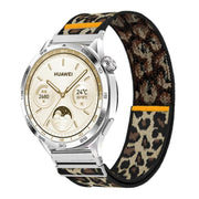 18mm Adjustable Single Loop Elastic Nylon Watch Band(Leopard Print)