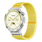 20mm Adjustable Single Loop Elastic Nylon Watch Band(Yellow)