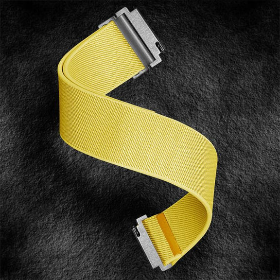 20mm Adjustable Single Loop Elastic Nylon Watch Band(Yellow)