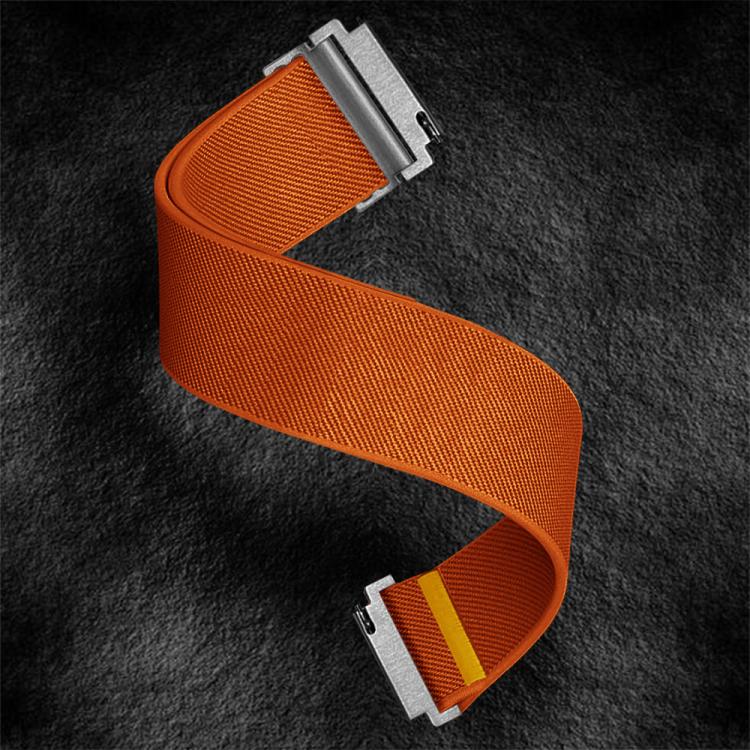 20mm Adjustable Single Loop Elastic Nylon Watch Band(Orange)