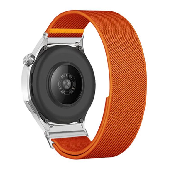 20mm Adjustable Single Loop Elastic Nylon Watch Band(Orange)