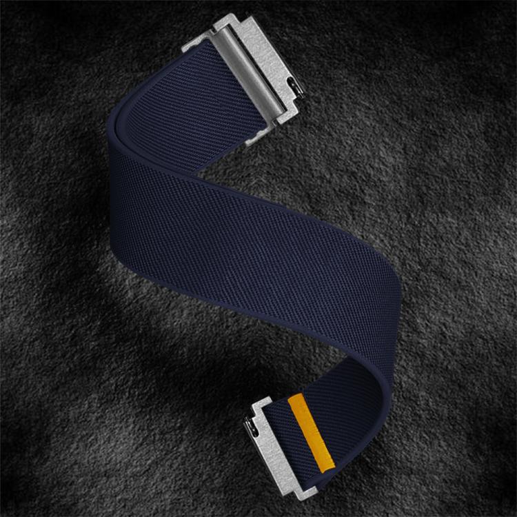 20mm Adjustable Single Loop Elastic Nylon Watch Band(Dark Blue)