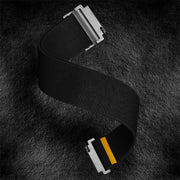 20mm Adjustable Single Loop Elastic Nylon Watch Band(Black)