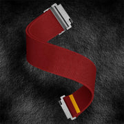 22mm Adjustable Single Loop Elastic Nylon Watch Band(Red)