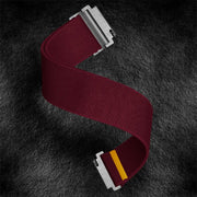 22mm Adjustable Single Loop Elastic Nylon Watch Band(Wine Red)