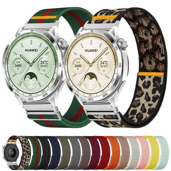 20mm Adjustable Single Loop Elastic Nylon Watch Band(Wine Red)