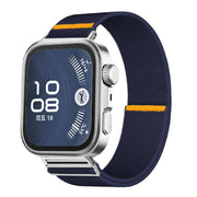 For Huawei Watch Fit3 / Fit4 / Fit4 Pro Adjustable Single Loop Elastic Nylon Watch Band(Dark Blue)