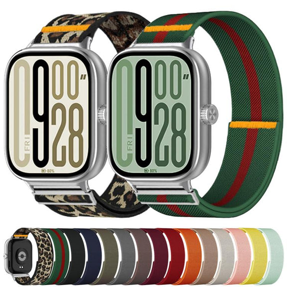 For Xiaomi Smart Band 9 Pro / Redmi Watch 5 Adjustable Single Loop Elastic Nylon Watch Band(Yellow)