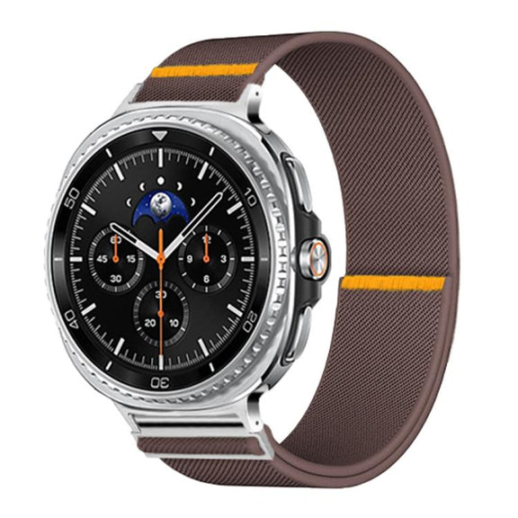 For Samsung Galaxy Watch8 / Watch8 Classic Adjustable Single Loop Elastic Nylon Watch Band(Smokey Purple)