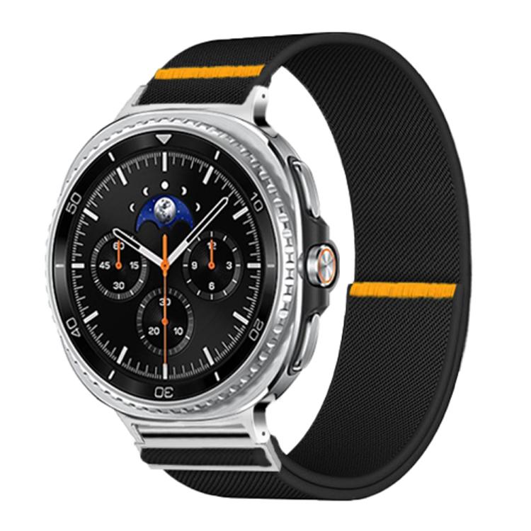 For Samsung Galaxy Watch8 / Watch8 Classic Adjustable Single Loop Elastic Nylon Watch Band(Black)