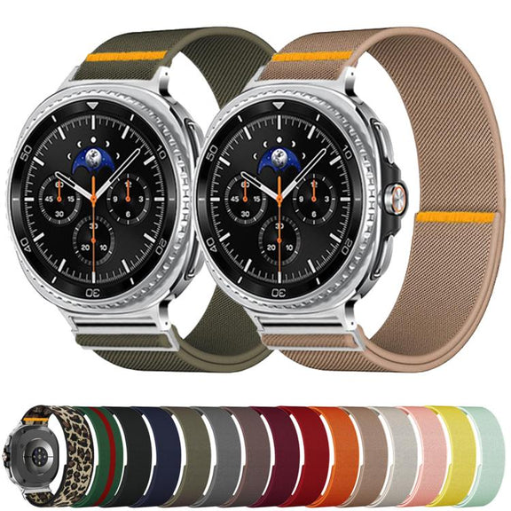 For Samsung Galaxy Watch8 / Watch8 Classic Adjustable Single Loop Elastic Nylon Watch Band(Army Green)