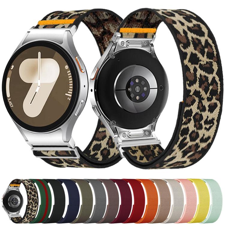 For Samsung Galaxy Watch FE / 7 / 6 / 5 / 4 Adjustable Single Loop Elastic Nylon Watch Band(Red)