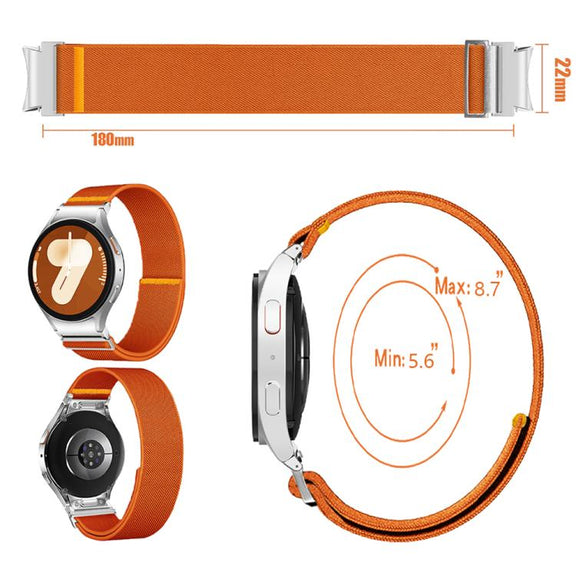 For Samsung Galaxy Watch FE / 7 / 6 / 5 / 4 Adjustable Single Loop Elastic Nylon Watch Band(Red)