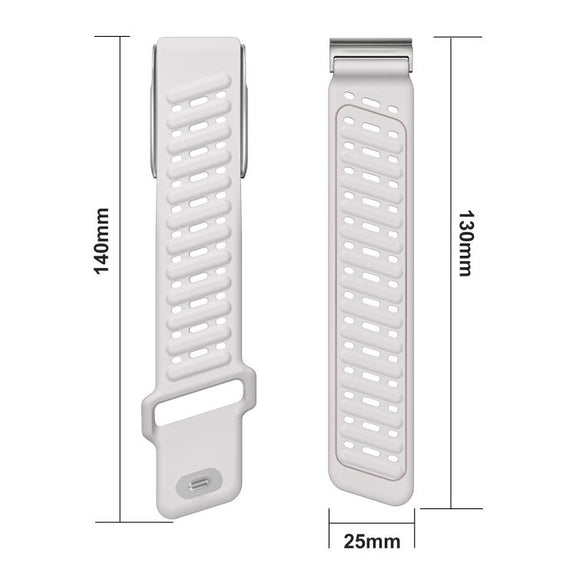 Reverse Buckle Sports Breathable Silicone Watch Band For WHOOP 5.0 Regular(Light Gray Black)