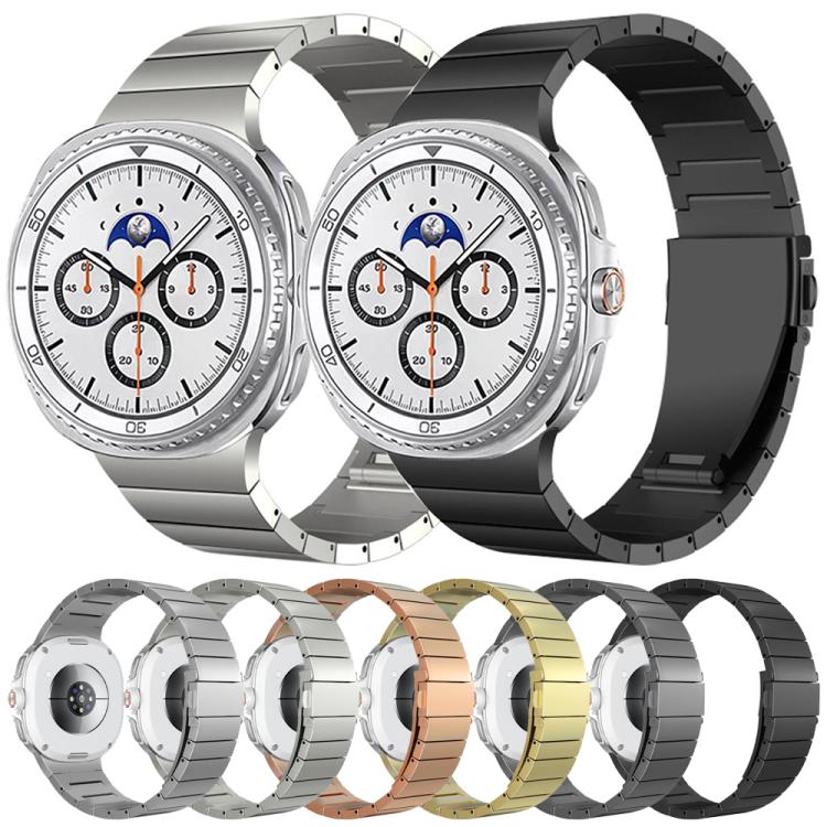 For Samsung Galaxy Watch8 / Watch8 Classic Integrated One Bead Stainless Steel Watch Band(Gray)