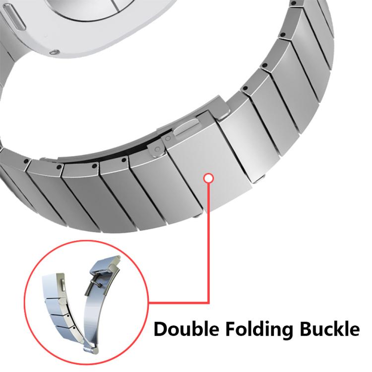 For Samsung Galaxy Watch8 / Watch8 Classic Integrated One Bead Stainless Steel Watch Band(Silver)
