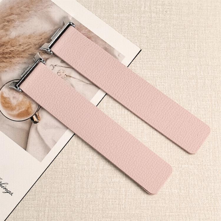 For Samsung Galaxy Watch8 / 8 Classic Lychee Texture Soft Magnetic Silicone Watch Band(Pink Starlight)