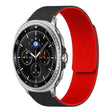 For Samsung Galaxy Watch8 / 8 Classic Lychee Texture Soft Magnetic Silicone Watch Band(Black Red) - free shipping - PMC TechLife - Order now!