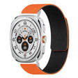For Samsung Galaxy Watch Ultra 47mm / Ultra 2025 Lychee Texture Soft Magnetic Silicone Watch Band(Orange Black) - free shipping - PMC TechLife - Order now!