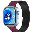 For Huawei Watch Fit4 / Fit4 Pro / Fit3 Lychee Texture Soft Magnetic Silicone Watch Band(Wine Black) - free shipping - PMC TechLife - Order now!
