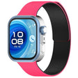 For Huawei Watch Fit4 / Fit4 Pro / Fit3 Lychee Texture Soft Magnetic Silicone Watch Band(Pink Black) - free shipping - PMC TechLife - Order now!