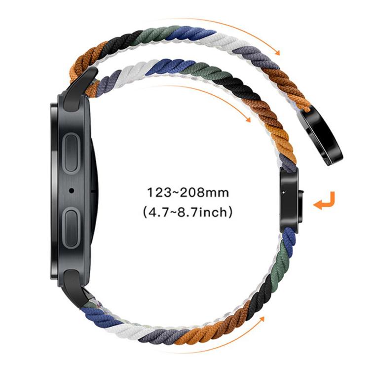 For Samsung Galaxy Watch8 / Watch8 Classic Loop Magnetic Buckle Braided Nylon Watch Band(Space Gray)