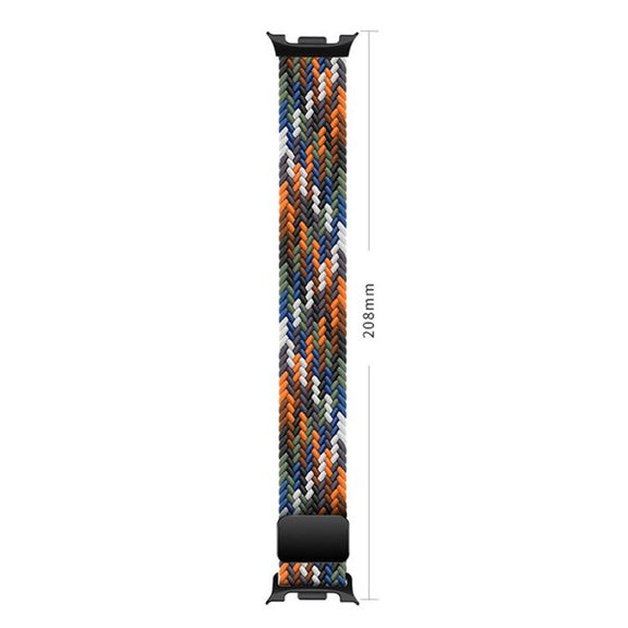 For Samsung Galaxy Watch8 / Watch8 Classic Loop Magnetic Buckle Braided Nylon Watch Band(Space Gray)