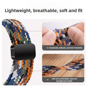 For Samsung Galaxy Watch8 / Watch8 Classic Loop Magnetic Buckle Braided Nylon Watch Band(Reddish Cherry)