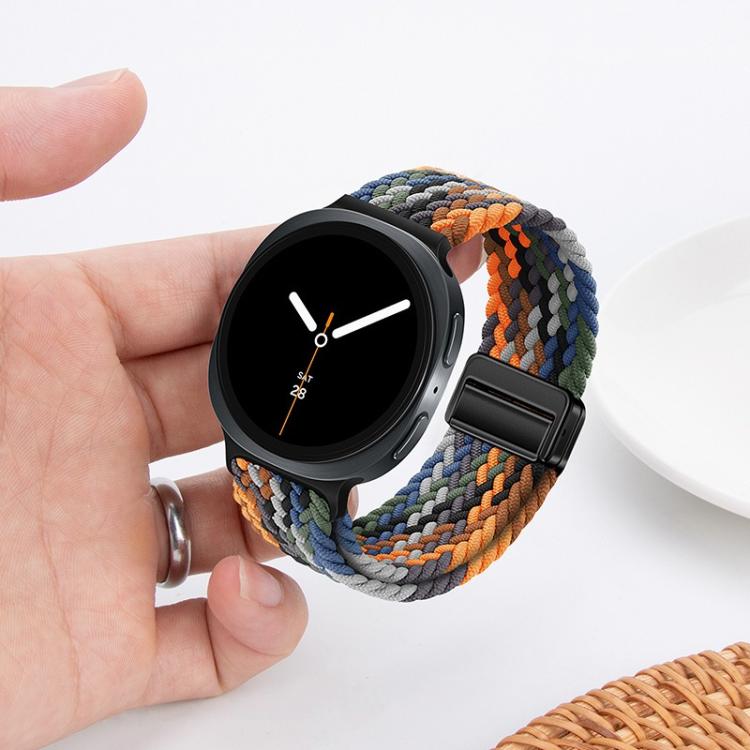 For Samsung Galaxy Watch8 / Watch8 Classic Loop Magnetic Buckle Braided Nylon Watch Band(Deep Blue)