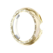 For Google Pixel Watch4 41mm Single Row Diamond Hollow PC Watch Protective Cover(Gold)