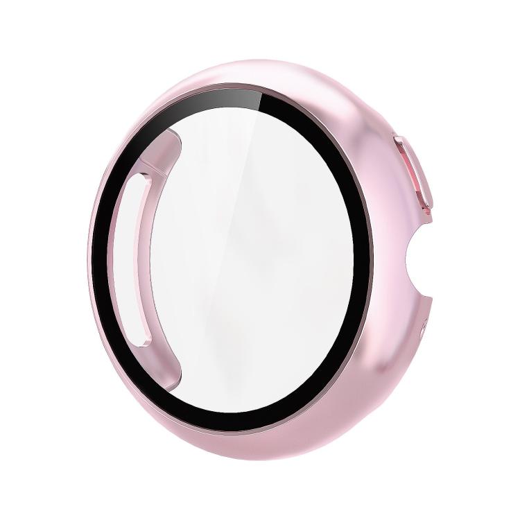 For Google Pixel Watch4 45mm Tempered Film Integrated PC Watch Protective Cover(Rose Pink)