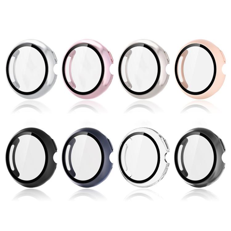 For Google Pixel Watch4 45mm Tempered Film Integrated PC Watch Protective Cover(Pink)