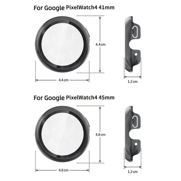 For Google Pixel Watch4 45mm Tempered Film Integrated PC Watch Protective Cover(Pink)