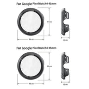 For Google Pixel Watch4 41mm Tempered Film Integrated PC Watch Protective Cover(Transparent)
