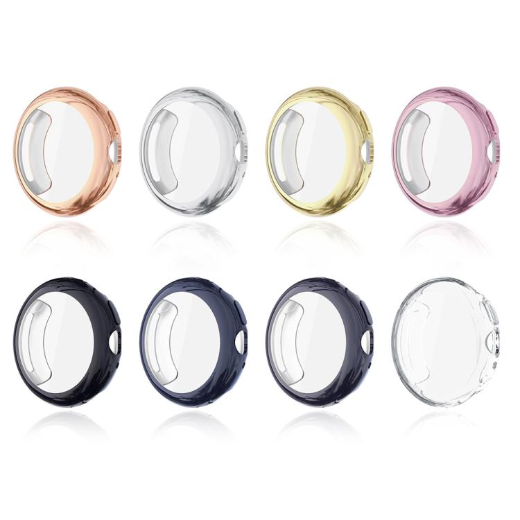 For Google Pixel Watch4 45mm Full Coverage Electroplated TPU Watch Protective Cover(Gun Metal)
