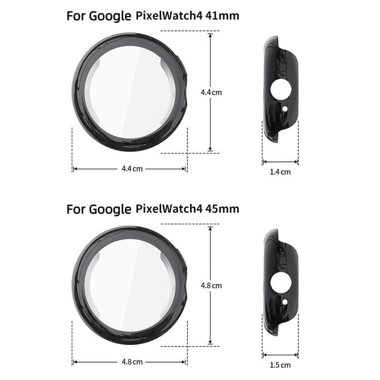 For Google Pixel Watch4 45mm Full Coverage Electroplated TPU Watch Protective Cover(Gun Metal)