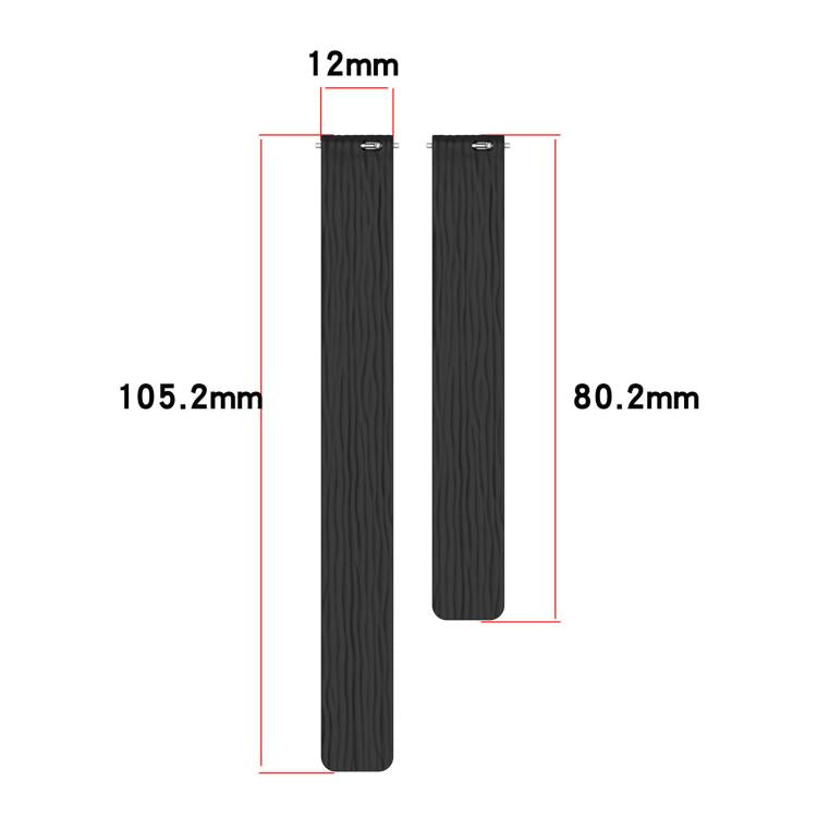 12mm Striped Soft Magnetic Silicone Watch Band(Green)