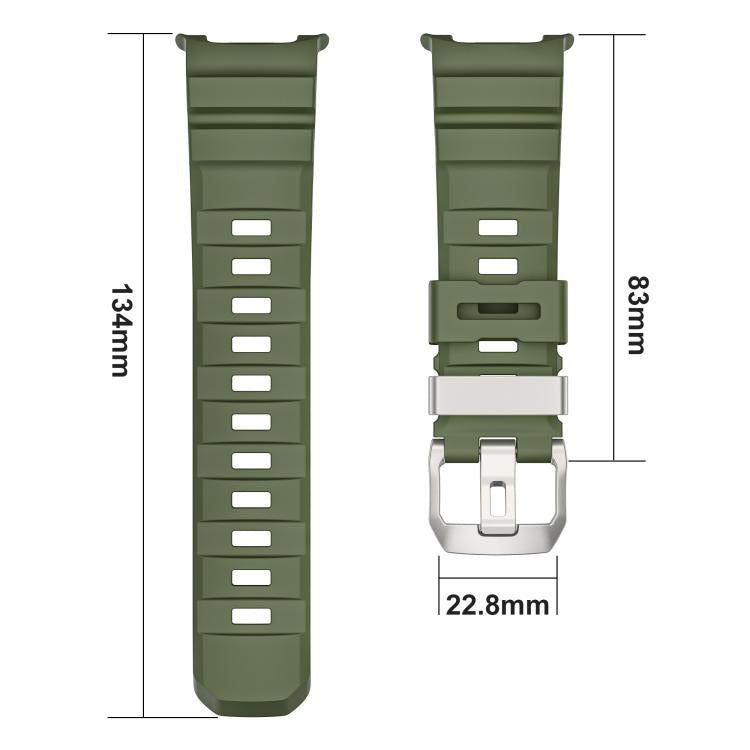 For Samsung Galaxy Watch8 / Watch8 Classic Silver Buckle Silicone Watch Band(White)