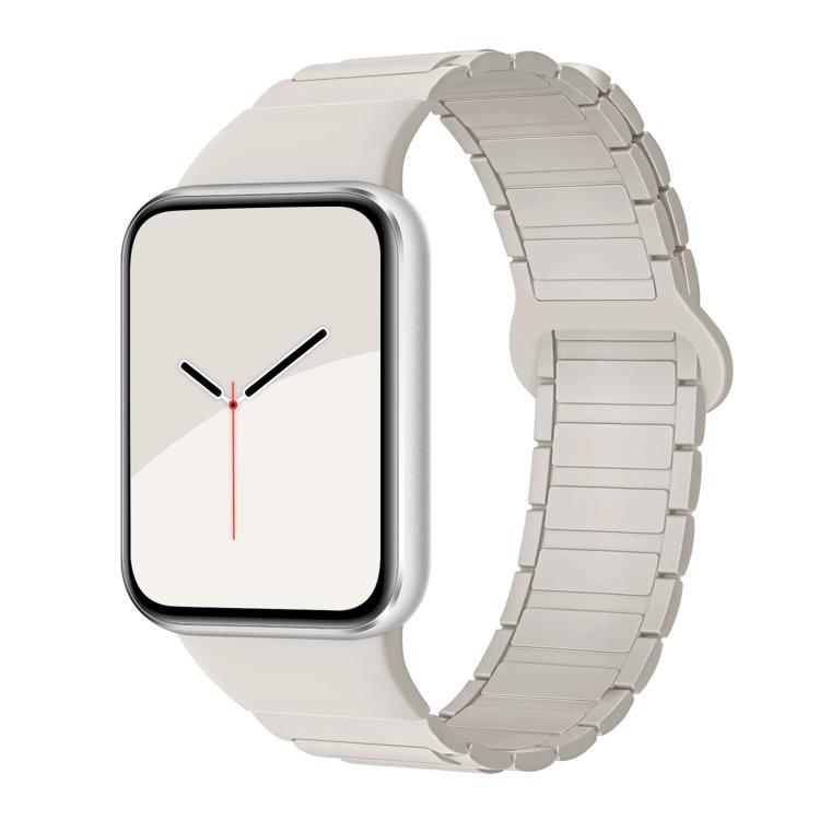 For Xiaomi Smart Band 9 Pro / Redmi Watch 5 Tri-Beads Magnetic Silicone Watch Band(Starlight)