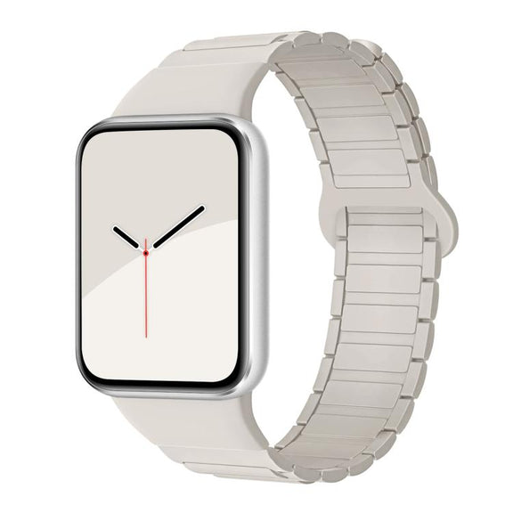 For Xiaomi Smart Band 9 Pro / Redmi Watch 5 Tri-Beads Magnetic Silicone Watch Band(Starlight)