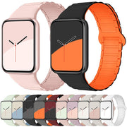 For Xiaomi Smart Band 9 Pro / Redmi Watch 5 Tri-Beads Magnetic Silicone Watch Band(Silver White)