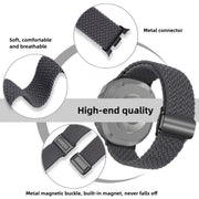 For Samsung Galaxy Watch8 / Watch8 Classic Magnetic Buckle Braided Nylon Watch Band(Misty Blue)