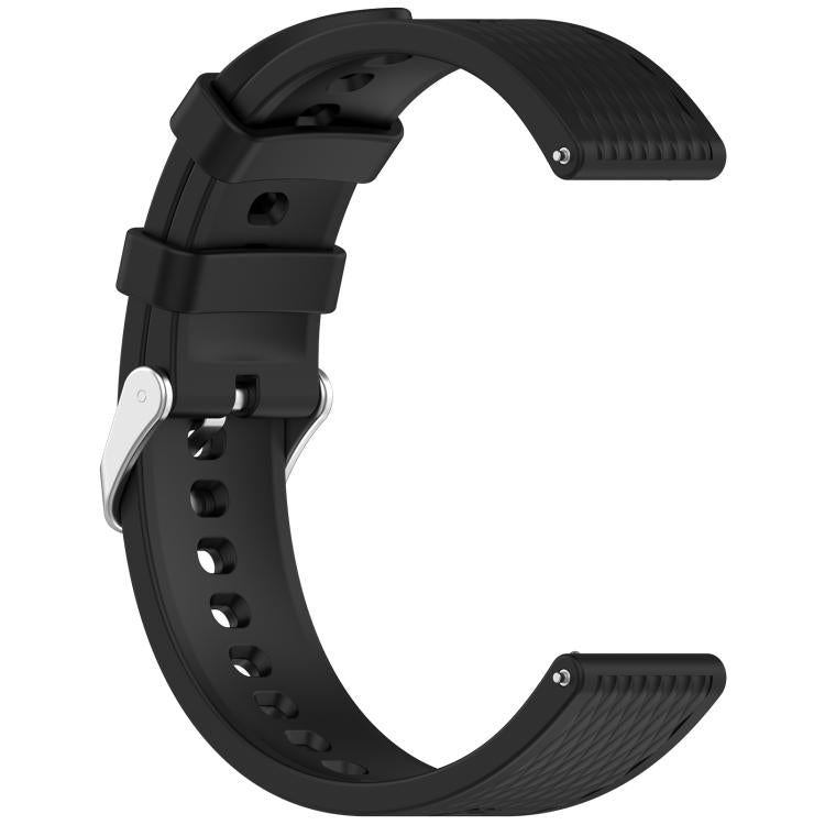 For OnePlus Watch 3 43mm Rhombic Texture Groove Silicone Watch Band(Black)