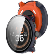 For Suunto Run Tempered Film Integrated PC Watch Protective Cover(Ink Blue)