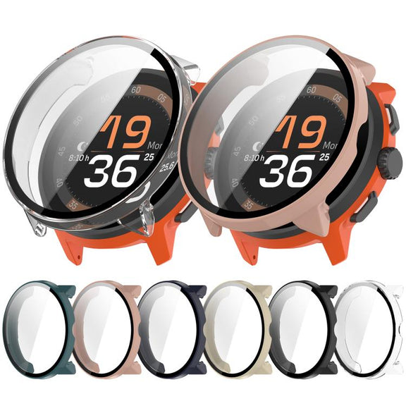 For Suunto Run Tempered Film Integrated PC Watch Protective Cover(Pine Green)