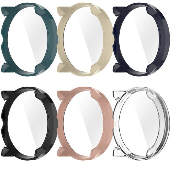 For Suunto Run Tempered Film Integrated PC Watch Protective Cover(Ink Blue)